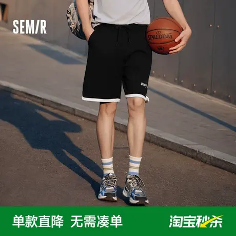 森马短裤男夏薄款外穿2025夏季新款假两件五分裤篮球运动针织卫裤图片