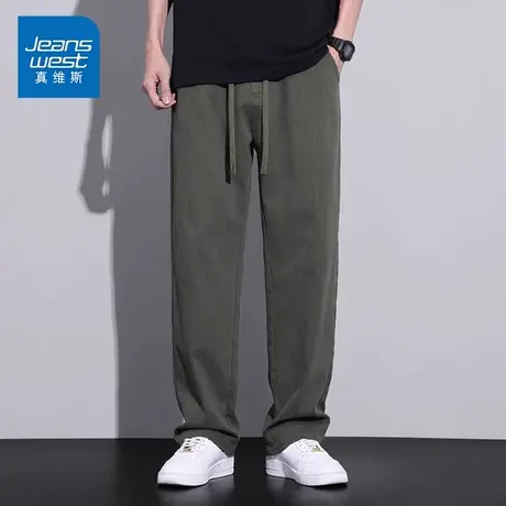 KP真维斯男装夏季新款美式高街潮流休闲裤百搭宽松显高舒适长裤商品大图