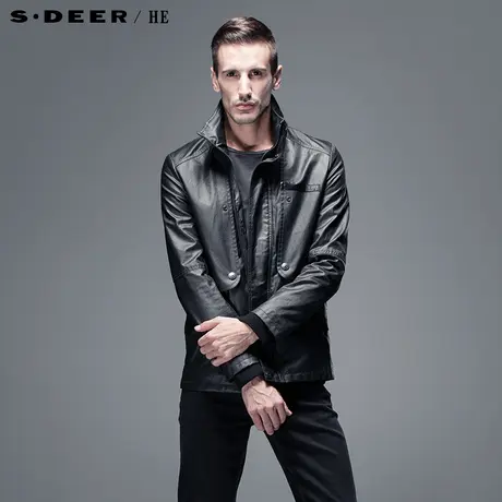 【上新】sdeerhe圣迪奥专柜正品男秋韩版小立领男士风衣3372251图片