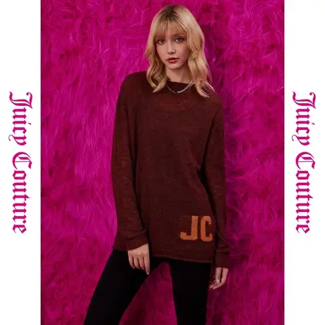 Juicy Couture橘滋春夏新款上衣针织衫美拉德马海毛百搭休闲毛衣商品大图