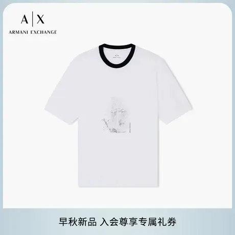 ARMANI EXCHANGE/阿玛尼2025夏季新款男士全棉宽松圆领刺绣T恤图片