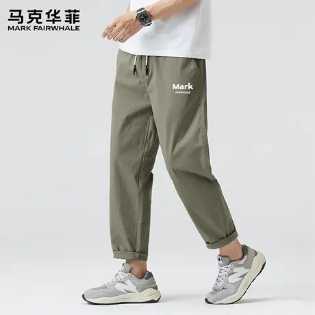 马克华菲休闲裤男2025新款潮牌直筒锥形长裤男士日系工装裤子薄X商品大图