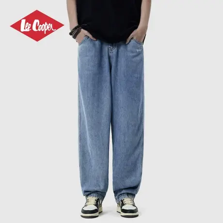 Lee Cooper/李库珀 阔腿牛仔裤男士夏季薄款宽松直筒透气休闲长裤图片
