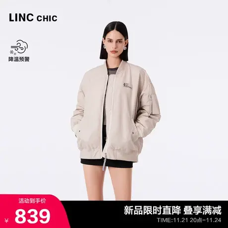 LINCCHIC金羽杰轻薄羽绒服女短款23年秋冬新款飞行夹克Y23802319图片