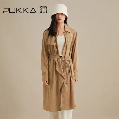 蒲PUKKA 设计感连衣裙女秋装新款宽松休闲通勤简约衬衫风裙子商品大图