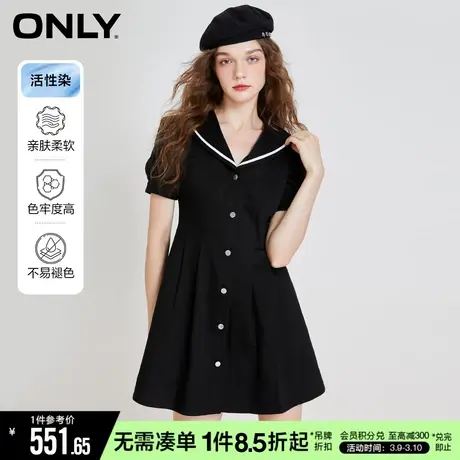 ONLY冬季气质收腰显瘦短裙活性染牛仔连衣裙女|123142025商品大图