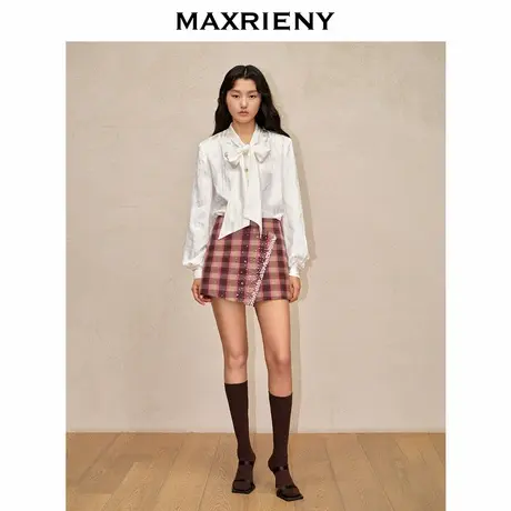 【奥莱】MAXRIENY复古浪漫珍珠流苏裙裤商品大图