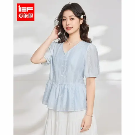 IEF/爱依服大码女装2025夏季新款法式温柔小女人气质百搭裙上衣商品大图