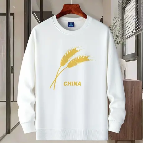 男士卫衣春秋季圆领长袖t恤男生上衣休闲宽松打底衫男装潮牌衣服图片