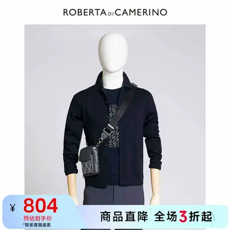 【羊毛】ROBERTA诺贝达秋季新款男装针织开衫简约休闲针织衫商品大图