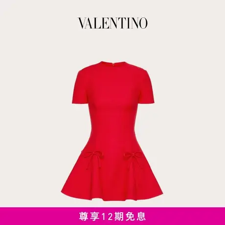 【24期免息】华伦天奴VALENTINO女士 CREPE COUTURE 蝴蝶结连衣裙图片