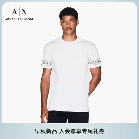 ARMANI EXCHANGE/阿玛尼2025夏季新款男士全棉圆领字母短袖T恤商品大图