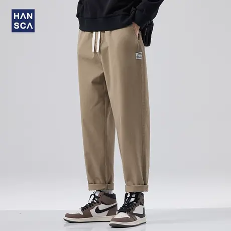 hansca美式男士休闲裤秋冬2024新款宽松直筒哈伦长裤百搭锥形裤子商品大图