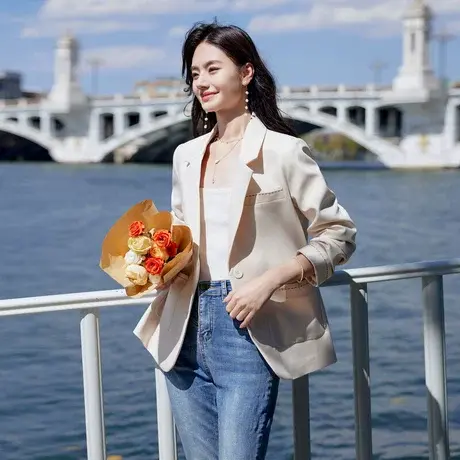 时尚气质西装外套新款女百搭休闲高级感通勤职场上衣商品大图