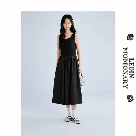 【商场同款】乐町拼接高智风连衣裙女2025夏季新款裙子C1FAF2166图片