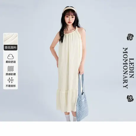 【商场同款】乐町无袖挂脖连衣裙2025年夏季新款裙子C1FAF2429商品大图