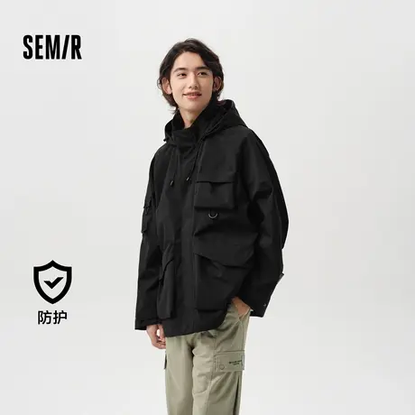 [商场同款]森马外套男2025春季新款山系户外工装三防上衣oversize图片
