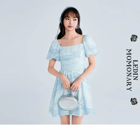 【商场同款】乐町小野联名合作系列印花花苞25夏连衣裙C1FAF2433商品大图