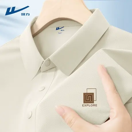 回力男士polo衫夏季宽松透气短袖男款潮牌设计感流行百搭男上衣D商品大图