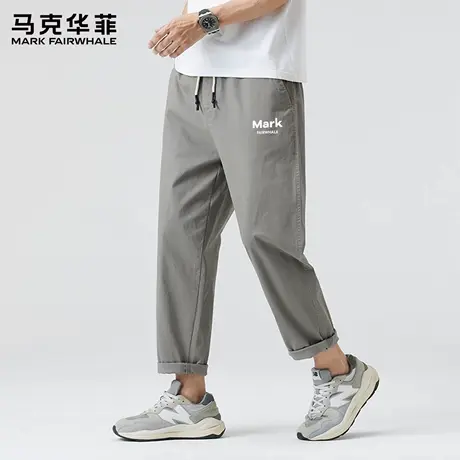 马克华菲休闲裤男夏季薄款2025新款男裤修身直筒美式复古长裤子X商品大图