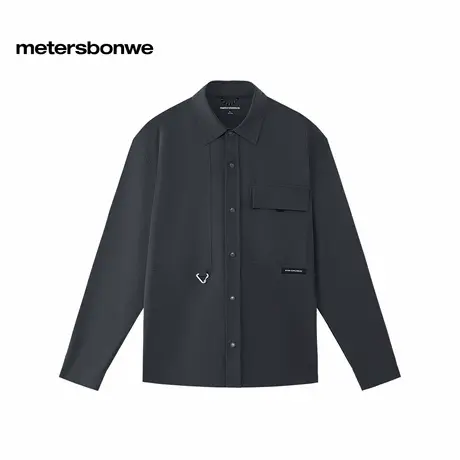 美特斯邦威男2025年秋季新款时尚百搭宽松舒适轻量软壳衬衫式夹克图片