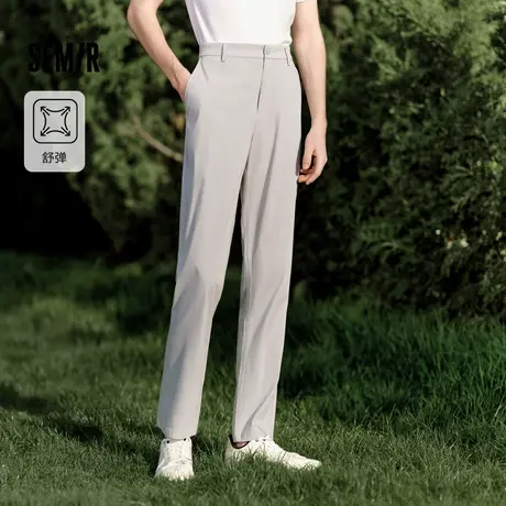 舒服裤|森马休闲裤男夏季都市日常通勤风长裤简约纯色弹力小脚裤商品大图