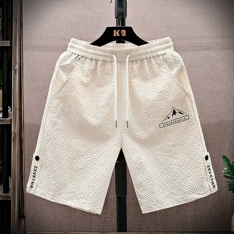 短裤男夏季冰丝凉感2025新款五分裤男宽松休闲青少年速干运动中裤商品大图