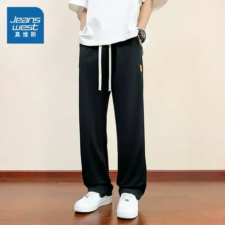 KY真维斯青少年2025夏季新款男款宽松舒适休闲裤长裤运动裤松紧腰商品大图