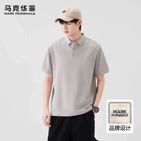 马克华菲polo衫男士短袖t恤2025夏季新款商务翻领爸爸短袖男通勤图片