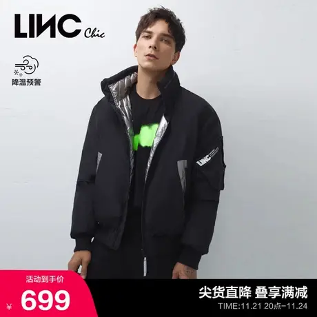 LINCCHIC金羽杰羽绒服男两面穿短款羽绒服男士冬季外套2045115商品大图