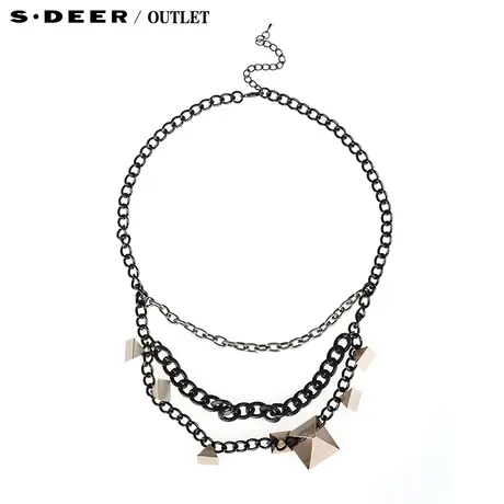 【新品】圣迪奥sdeer专柜正品女装时尚相待感几何项链 42843B3图片