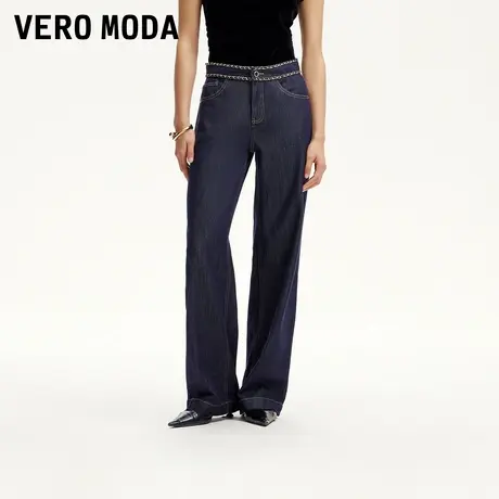 Vero Moda奥莱牛仔裤女2025夏季新款明线设计直筒裤丹宁风百搭商品大图
