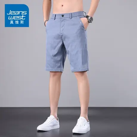 KZ真维斯夏季薄款天丝五分短裤男士中裤休闲莱赛尔冰丝凉感男裤子商品大图