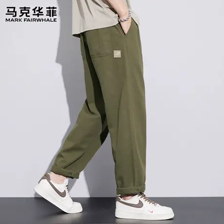 马克华菲休闲裤男款2025新款夏季港风复古运动纯棉工装长裤子男X商品大图