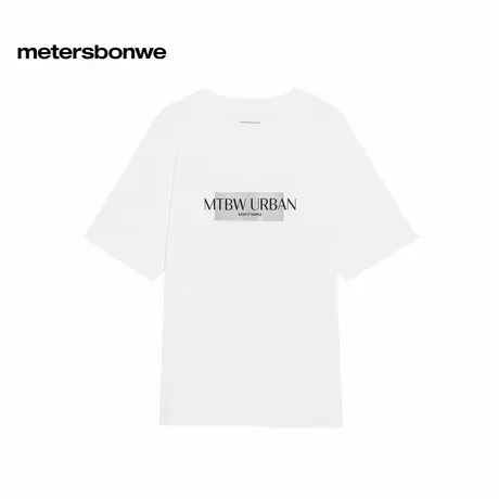美特斯邦威男士2025年夏季新款时尚潮流城市质感圆领短袖印绣T恤图片
