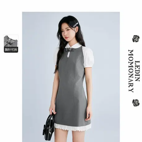 【商场同款】乐町无袖背心连衣裙女2025夏季新款裙子C1FAF2164商品大图