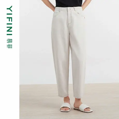 [专柜同款]Yifini/易菲百搭时尚显瘦小脚牛仔裤九分裤女D04K1008商品大图
