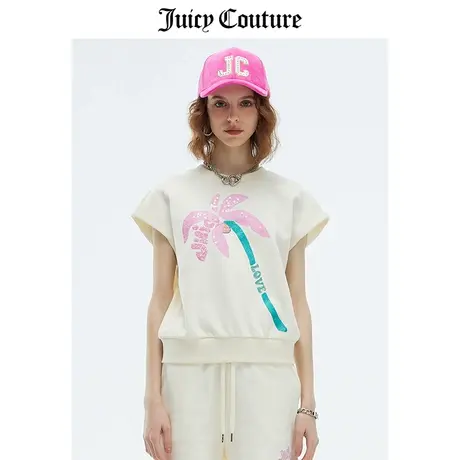 Juicy Couture橘滋春夏新款美式休闲圆领辣妹无袖上衣T恤女商品大图