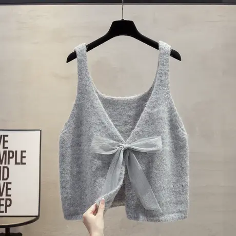 前后两穿针织马甲背心女2025春秋新款宽松外穿马夹叠穿毛衣坎肩潮图片