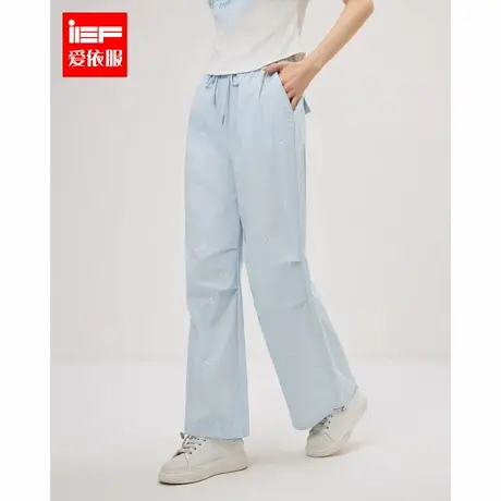 IEF/爱依服裤子2025夏季新款美式甜酷休闲运动风通勤百搭哈伦裤商品大图