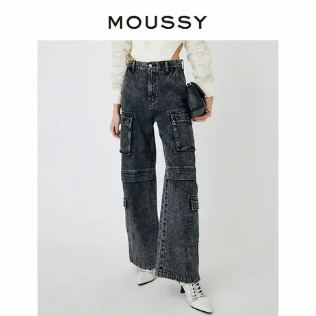MOUSSY 夏季新品怀旧重工水洗多口袋工装牛仔裤010HS711-0600商品大图