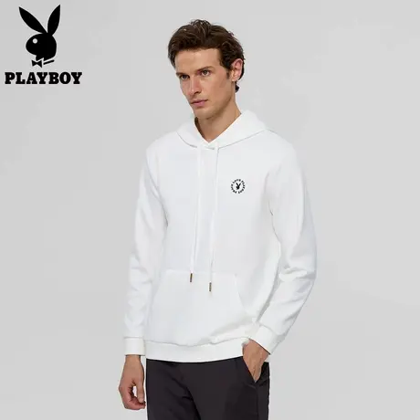花花公子官方正品基础款休闲卫衣情侣连帽美式百搭长袖上衣春季图片