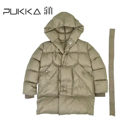 蒲PUKKA 羽绒服女款2023新款泡芙轻薄中长款羽绒服防风保暖图片