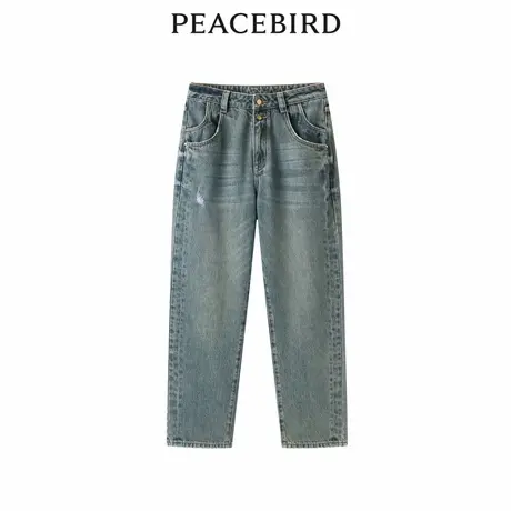 【商场同款】太平鸟女装2023年秋季新款双插袋牛仔裤A3HAD3101商品大图