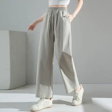 NW女式阔腿直筒休闲潮流大众宽松百搭显高显瘦垂顺亲肤透气长裤商品大图