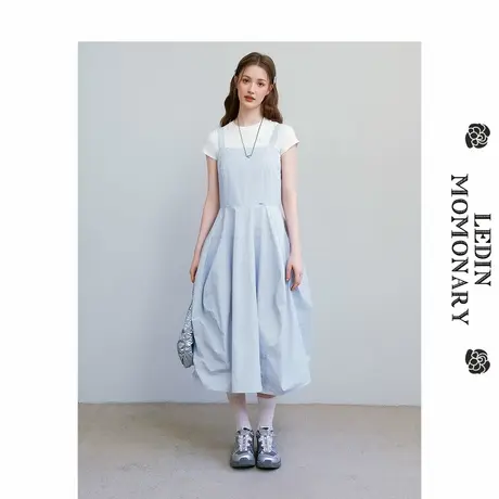 【商场同款】乐町可调节背带连衣裙女2025夏季新款裙子C2FAF2163商品大图