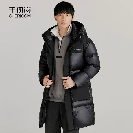 千仞岗秋冬中长款工装户外加厚连帽男士保暖外套羽绒服I图片