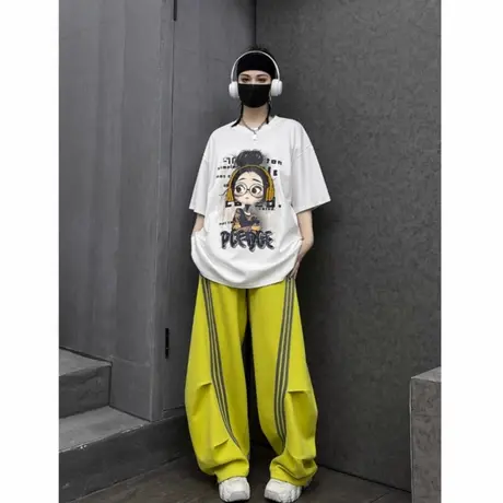 夏季时尚欧货短袖t恤女款2025新款设计感小众白色宽松显瘦上衣潮商品大图