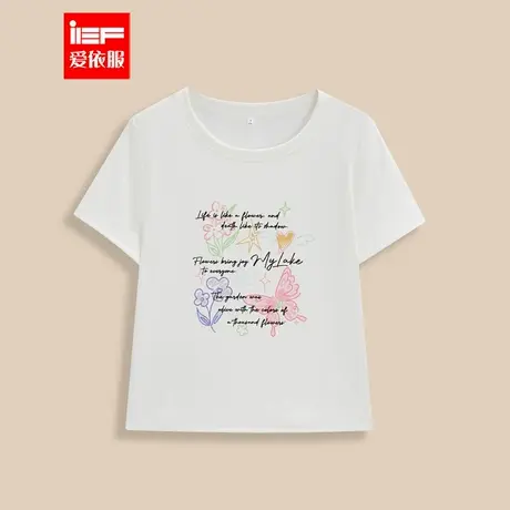 IEF/爱依服【微胖】大码女装T恤2025夏季新款通勤设计感百搭上衣商品大图