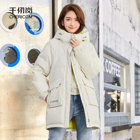 千仞岗秋冬女冬装外套连帽显瘦H版廓形冬装羽绒服I图片
